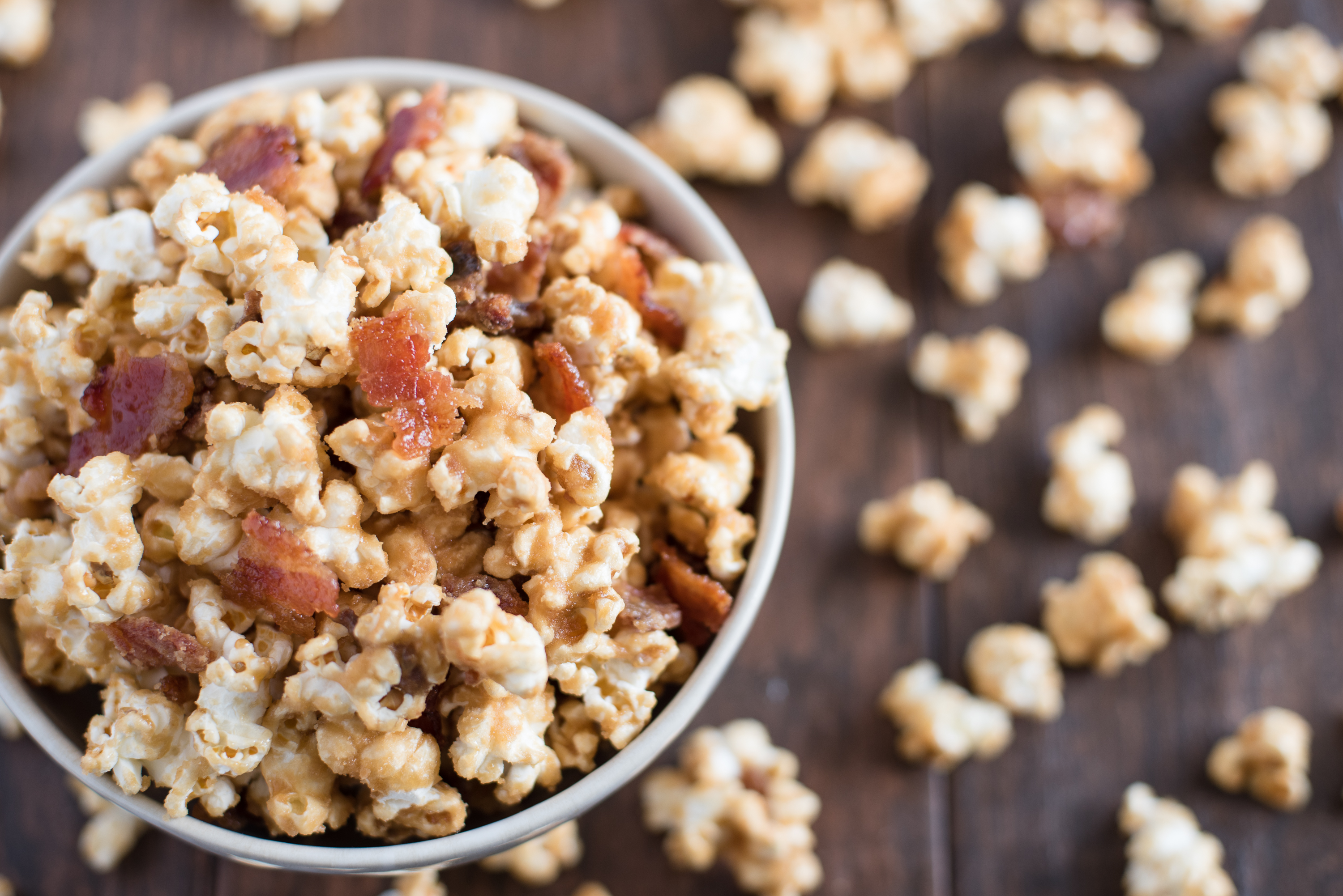 Popcorn with Canadian Maple Syrup & Bacon … Good Morning!!
