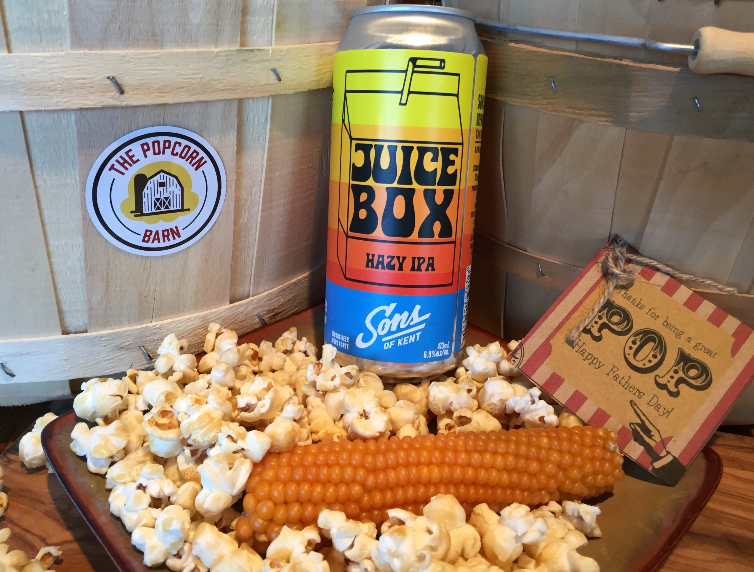 HAPPY FATHERS DAY!!! Celebrating all Dads with POPCORN & SONS OF KENT ~ JUICE BOX IPA~